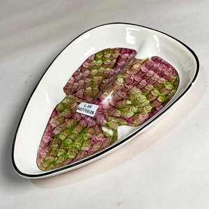 Copetinero Triangular y Plato Decorativo Francés "Personajes" - imagen 3