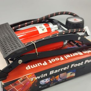 Inflador de Pie Doble Pistón CC-100A con Manómetro y Accesorios - imagen 8