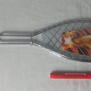 Parrilla para Pescado en Acero Inoxidable con Mango de Madera - imagen 3