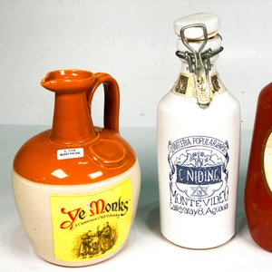 Lote de 5 Botellones de Gres y Porcelana Vintage - imagen 3