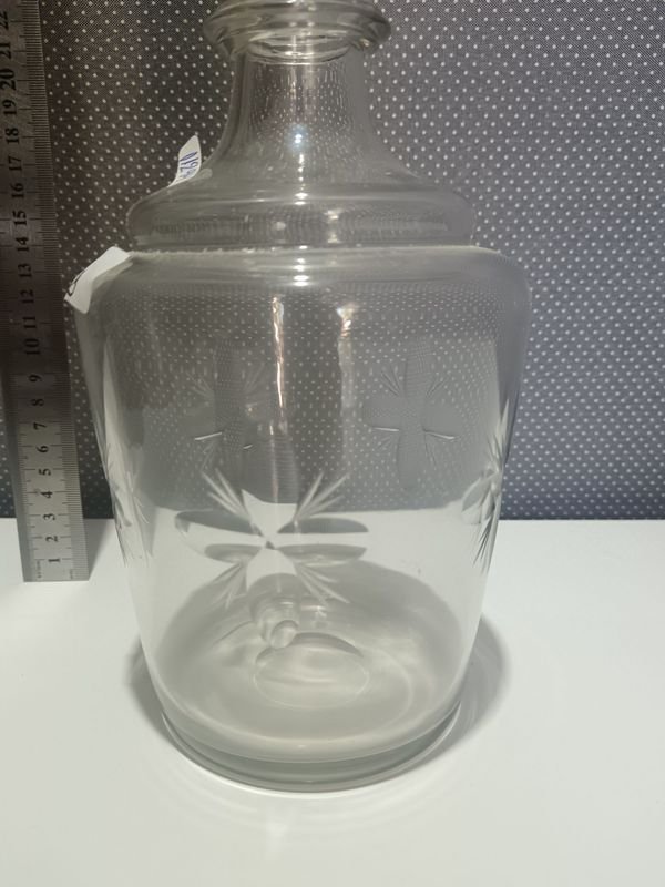 Botella de cristal antigua para decoración - imagen 3