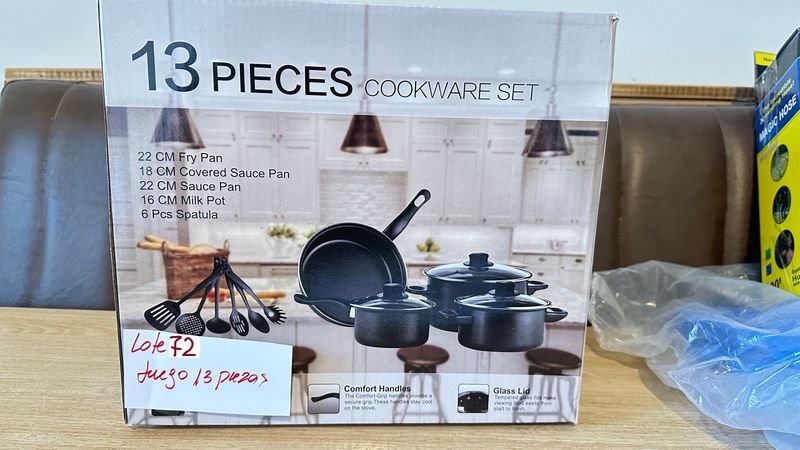 Juego de Ollas y Sartenes de 13 Piezas en Caja