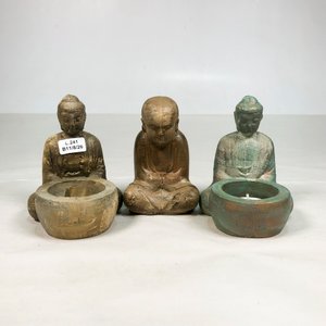 Lote anterior: Set de 3 Candelabros de Cerámica con Figuras de Budas Sentados