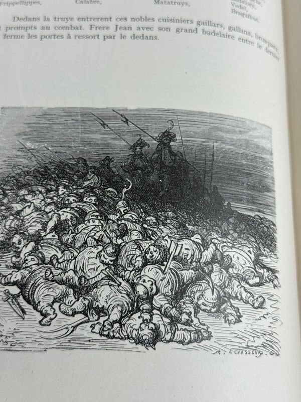 Libro raro de François Rabelais, edición de Louis Moland con ilustraciones de Gustave Doré - imagen 7