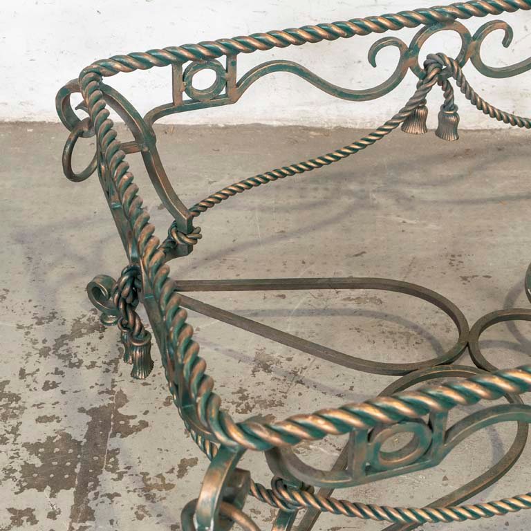 Base para mesa de living en hierro con detalles en la pátina - imagen 3