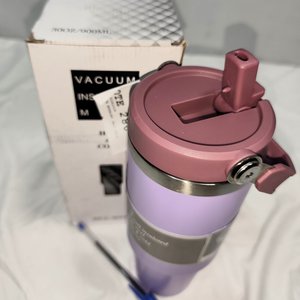 Vaso Térmico de Acero Inoxidable Violeta 900ml Nuevo en Caja - imagen 3