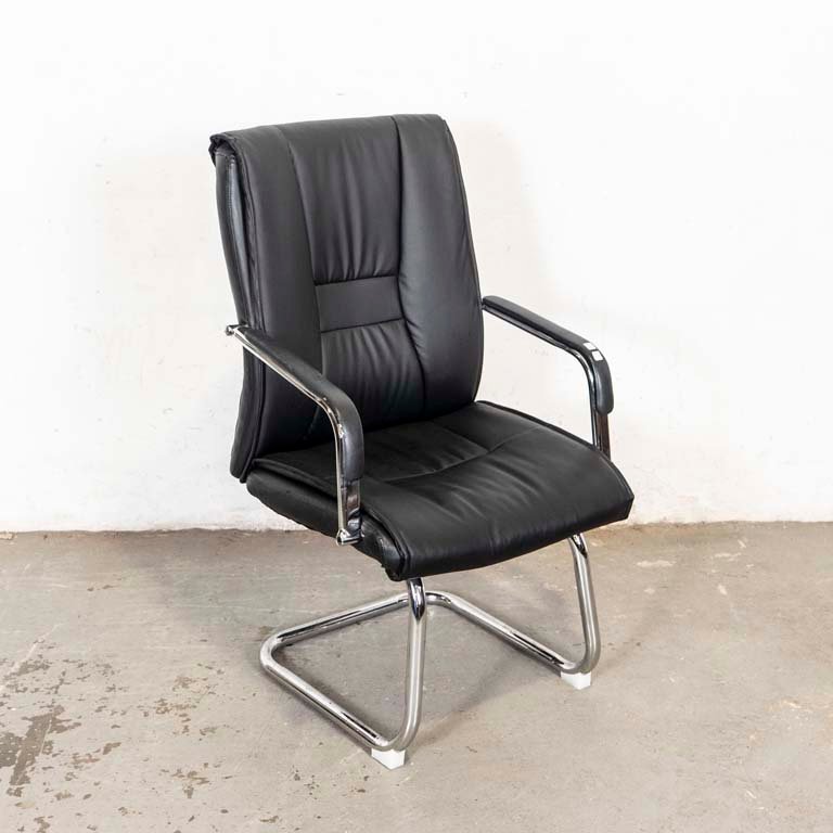 Lote anterior: Sillón de oficina fijo con tapizado en cuerina negra