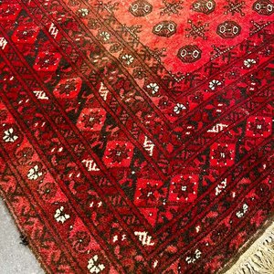 Alfombra Boukara de Lana Roja con Diseños Geométricos - 272 x 206 cm - imagen 2