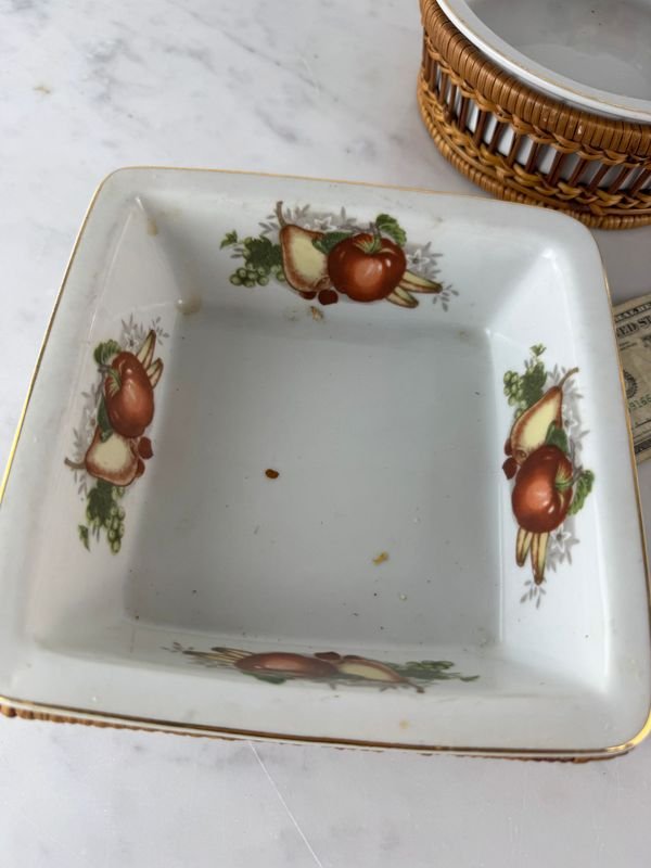 Conjunto de porcelana y fondue con soporte - imagen 2