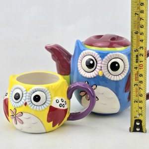 Tetera y Taza de Diseño con Forma de Búho - imagen 6