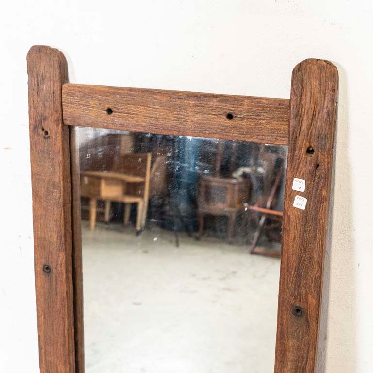 Espejo con marco de madera rústica para decorar - imagen 2