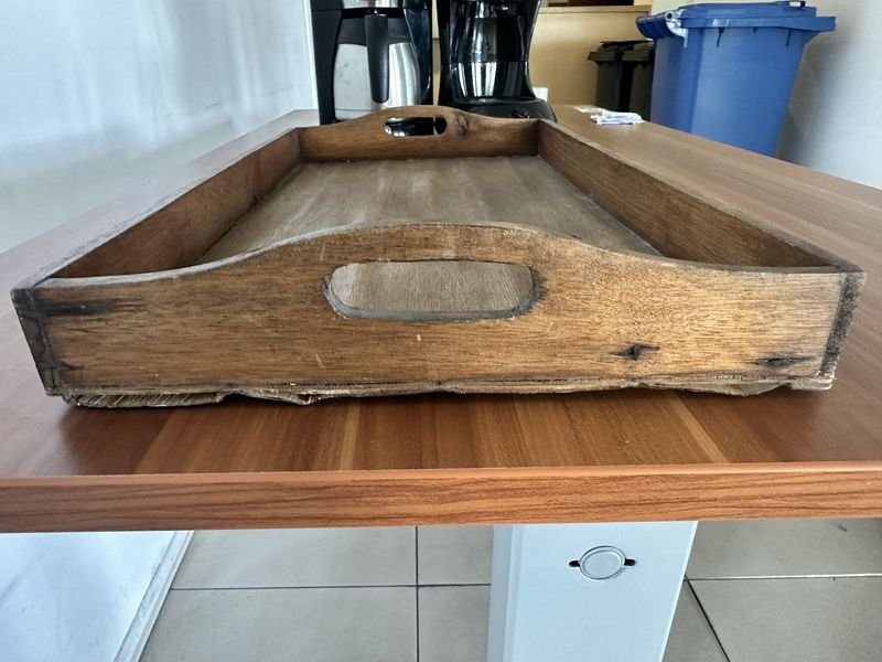 BANDEJA DE MADERA RÚSTICA - Accesorios para el hogar - imagen 2