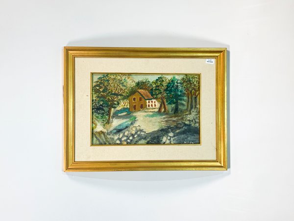 Cuadro al óleo "Paisaje Campestre" firmado por Nilda - imagen 1