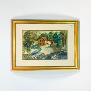 Cuadro al óleo "Paisaje Campestre" firmado por Nilda - imagen 1