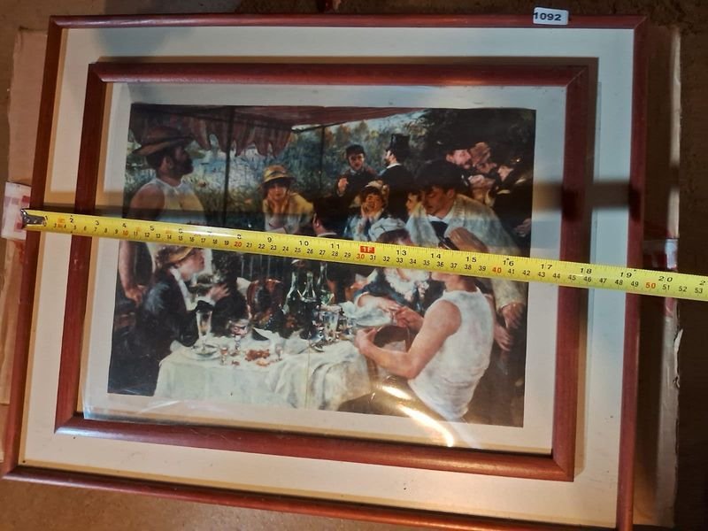 Reproducción enmarcada de la pintura 'El almuerzo de los remeros' - imagen 3