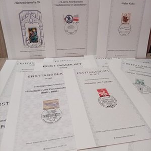Lote de 15 Hojas de Sellos Primer Día de Alemania (1970-1981) - imagen 2