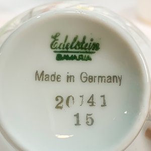 Doce Pocillos de Porcelana Edelstein Bavaria con Platillos - imagen 4