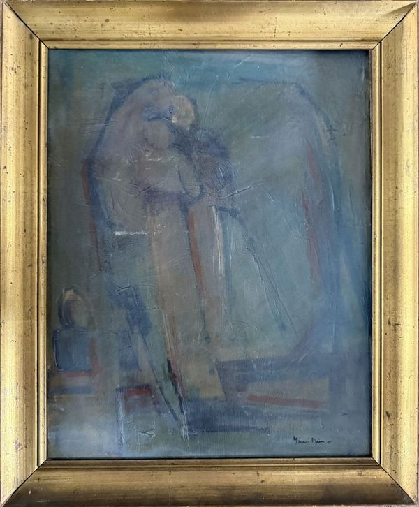 Pintura abstracta firmada en buen estado - imagen 4