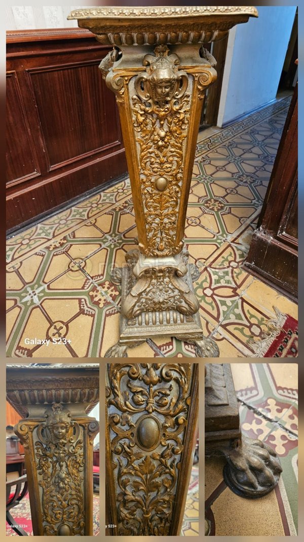 Busto de Mujer "Firenze" y Pedestal Decorativo Estilo Barroco - imagen 1