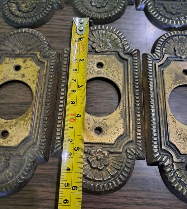 12 Plaquetas Antiguas de Bronce para Decoración - imagen 2