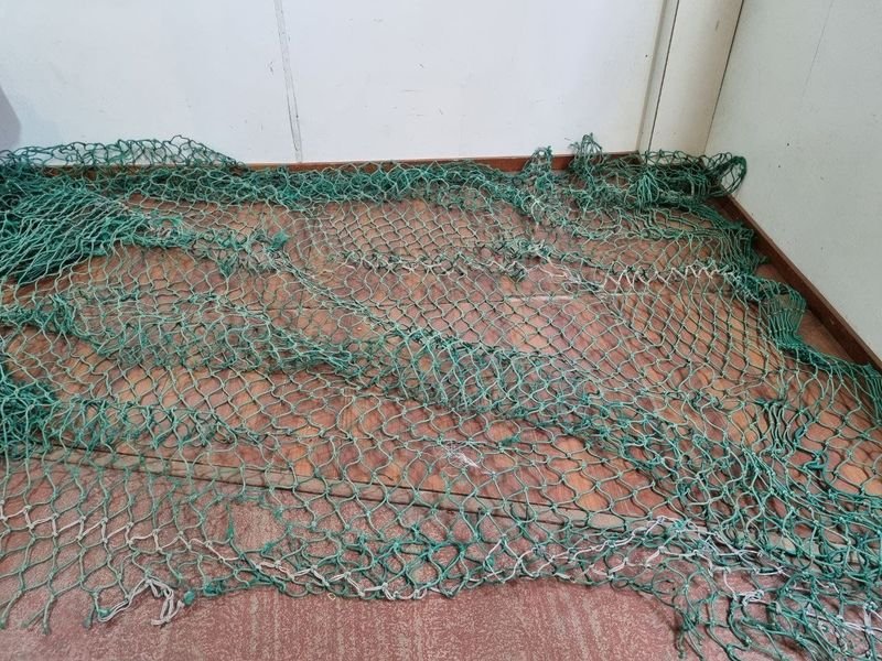 Red de Boliche Verde para Pesca o Decoración Marítima (7 x 3.50 m)