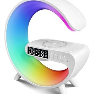 Lámpara LED Inalámbrica Bluetooth con Cargador y Reloj Digital - imagen 2