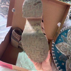 Sandalias de Cuero Beige con Plataforma Talle 39/40 - imagen 3