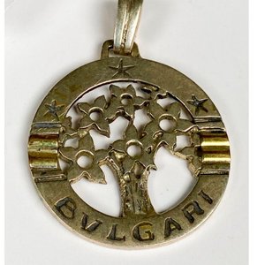 Colgante Árbol de la Vida en Plata con Inscripción BVLGARI - imagen 2