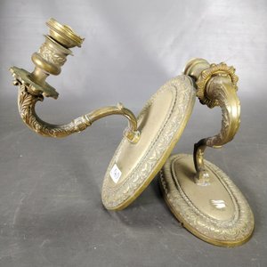 Par de Apliques de Bronce Macizo Estilo Clásico - imagen 3