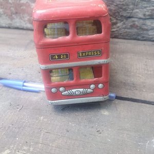 Ómnibus de Hojalata Vintage de Dos Pisos Estilo Londres - imagen 4