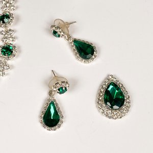 Conjunto de Bijouterie Fantasía con Piedras Verdes - imagen 4