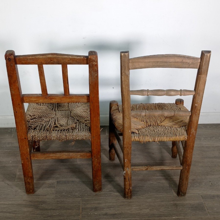 Sillas de madera con asiento de cardo en mal estado - imagen 5