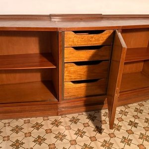 Aparador Bargueño Antiguo de Madera con Cajones y Estantes - imagen 2