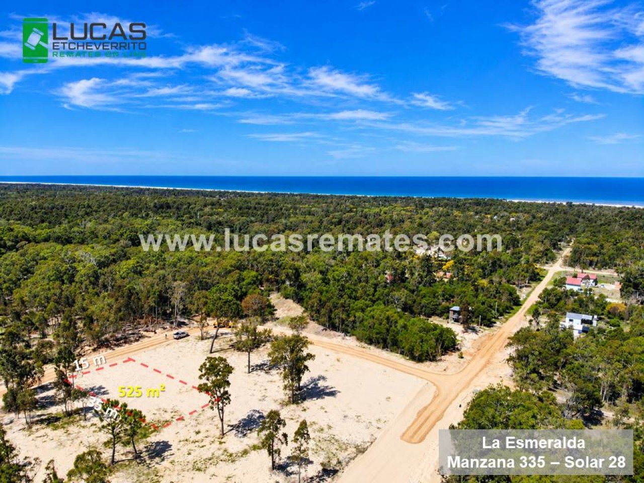 Terreno en La Esmeralda, Rocha - 525 m² con Vistas al Mar