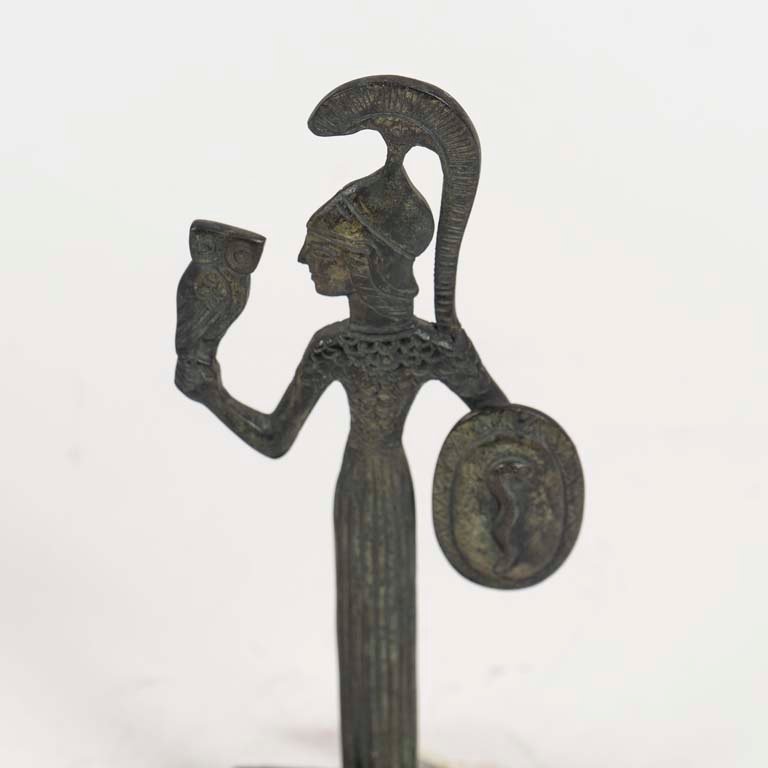 Figura imitación griega antigua de bronce y granito - imagen 2