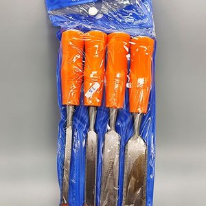 Juego de 4 Formones para Madera con Mangos Naranjas - imagen 1