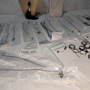 Lote de 50 Piezas de Joyería Surtida en Acero Quirúrgico: Collares, Anillos y Aretes - imagen 6