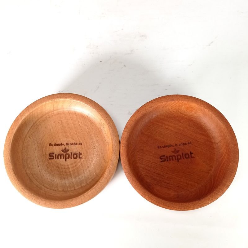 Doce cuencos en madera con publicidad de Papas Simplot - imagen 4