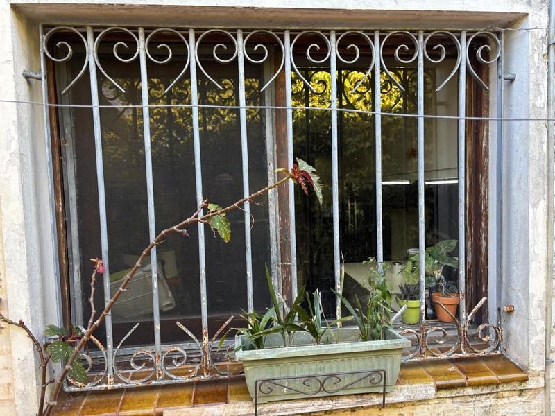 Lote de 4 Rejas de Hierro Forjado con Diseño Ornamental