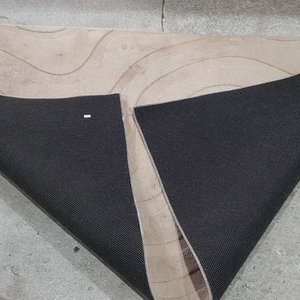 Alfombra Beige con Diseño Ondulado y Antideslizante 1.80 x 1.20 m - imagen 3