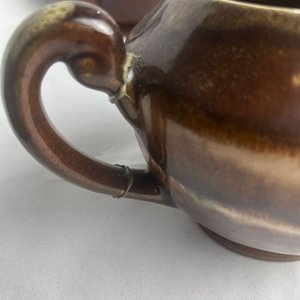 Juego de Tazas y Platillos de Cerámica Marrón - imagen 14