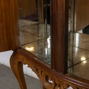 Bargueño Francés Tallado de Dos Puertas con Interior Espejado - imagen 3