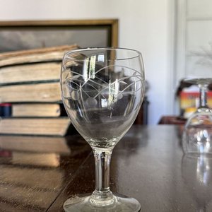 Set de 5 Copas de Cristal con Grabado de Ramas y Hojas - imagen 6