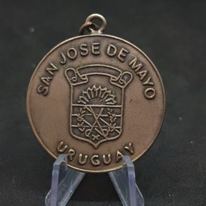 Medalla Asociación Rural de San José de Mayo 1988 Ing. Agr. Ricardo Methol Cobre Plateado - imagen 3
