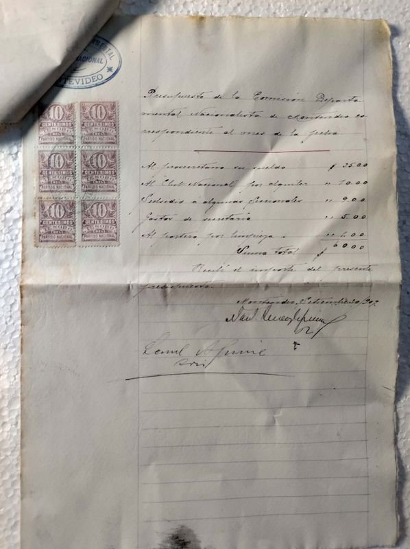 Recibo histórico del Partido Nacional de 1907 - imagen 3