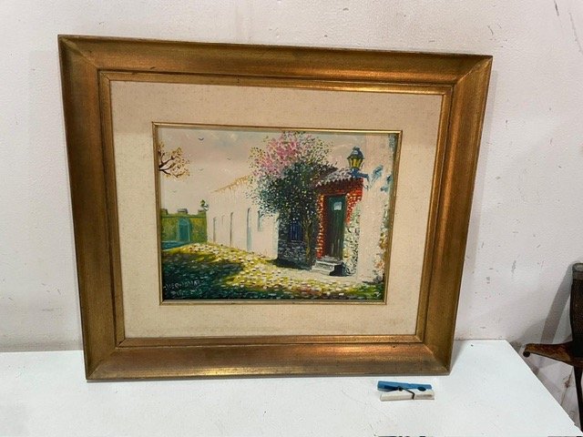 Lote siguiente: Cuadro pintado en un marco de oro