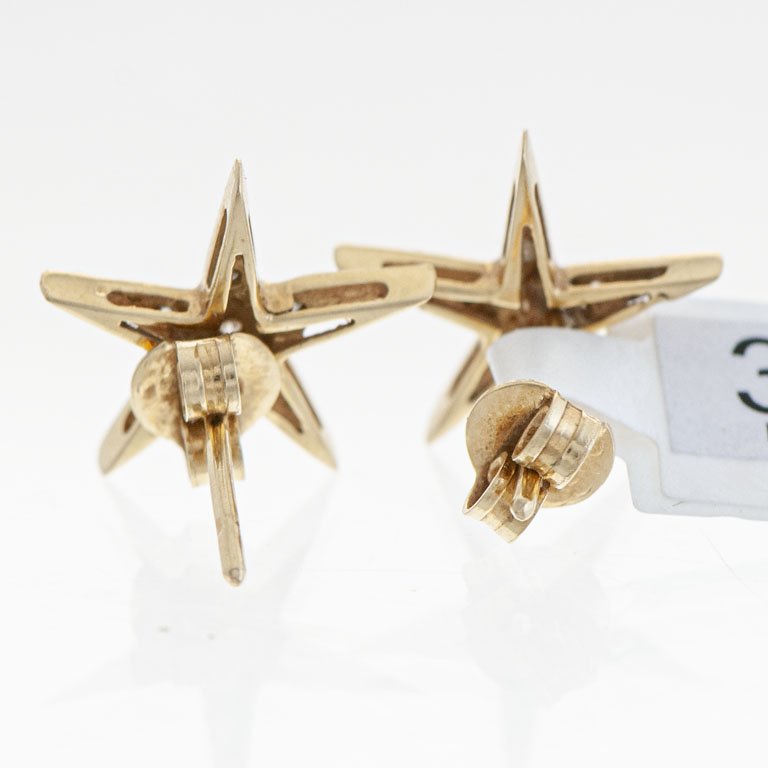 Pare de tornillos de oro con diamantes - imagen 2