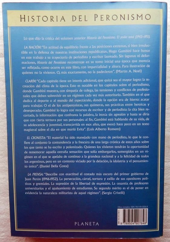 Libro sobre el peronismo: Historia Del Peronismo. La Obsecuencia (1952 - 1955) - imagen 10