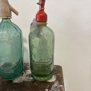 Lote de 2 Sifones Antiguos de Vidrio - imagen 2