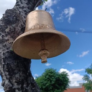 Campana Grande Dorada con Inscripción "AFE" - imagen 4